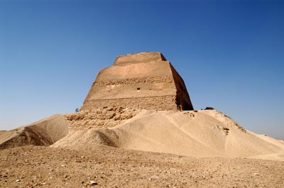 the iinner core of the pyramid, surrounded by debris