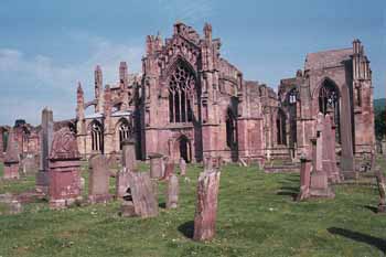 The fabulous facade of Melrose Abbey