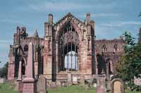 A clear view through the huge gothic window