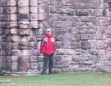 Mark at the base of one of the spires