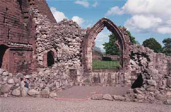 A gothic window, moved here in the last century