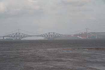 a faint view of the Forth bridge
