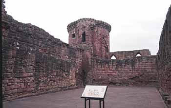 One of the halls lining the curtain wall