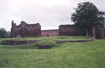 The landward side of the castle, near where the outer wall stood