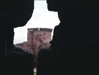 The prison tower, from within the wall