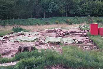 Excavations at the original site of the castle