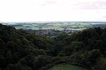 Looking down from the gardens