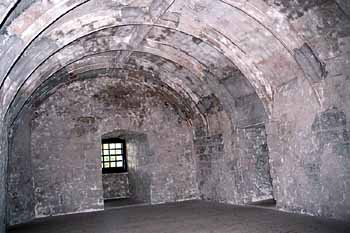 Barrel-vaulted chamber within the castle