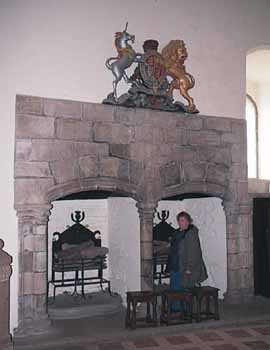 The great hall fireplaces