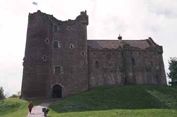 The facade of Doune Castle