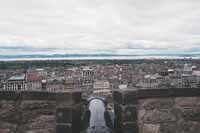 View over the cannon into the city