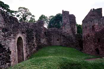 Inside the huge inner courtyard of Hailes