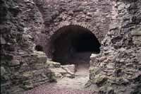 One of the vauled cellars still remaining in the tower