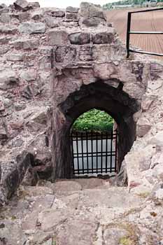 The postern staircase, with trapdoor