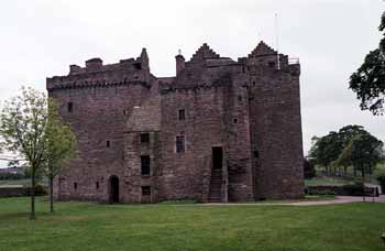 The linked towers of Huntingtower Castle