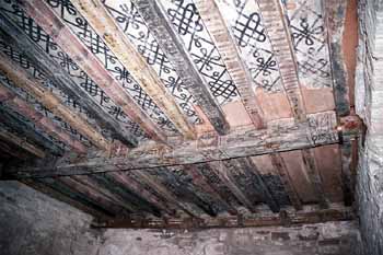 One of the few examples of painted ceilings