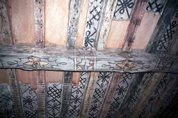 Examples of the painted ceilings inside