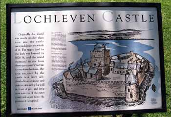 Plaque of the original layout of Lochleven