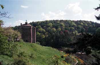 Niedpath sits on a bluff overlooking the Tweed