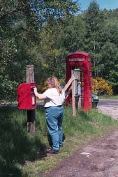 Mailing postcards from Inverfairigaig