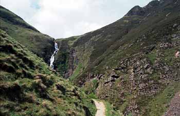Valley and Grey Mare's Tail waterfall
